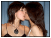 horny lesbians kissing